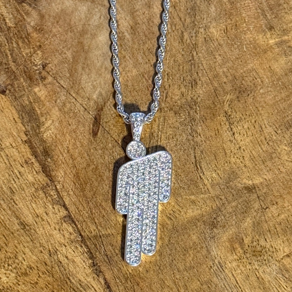 Billie Eilish Blosh Necklace - Silver